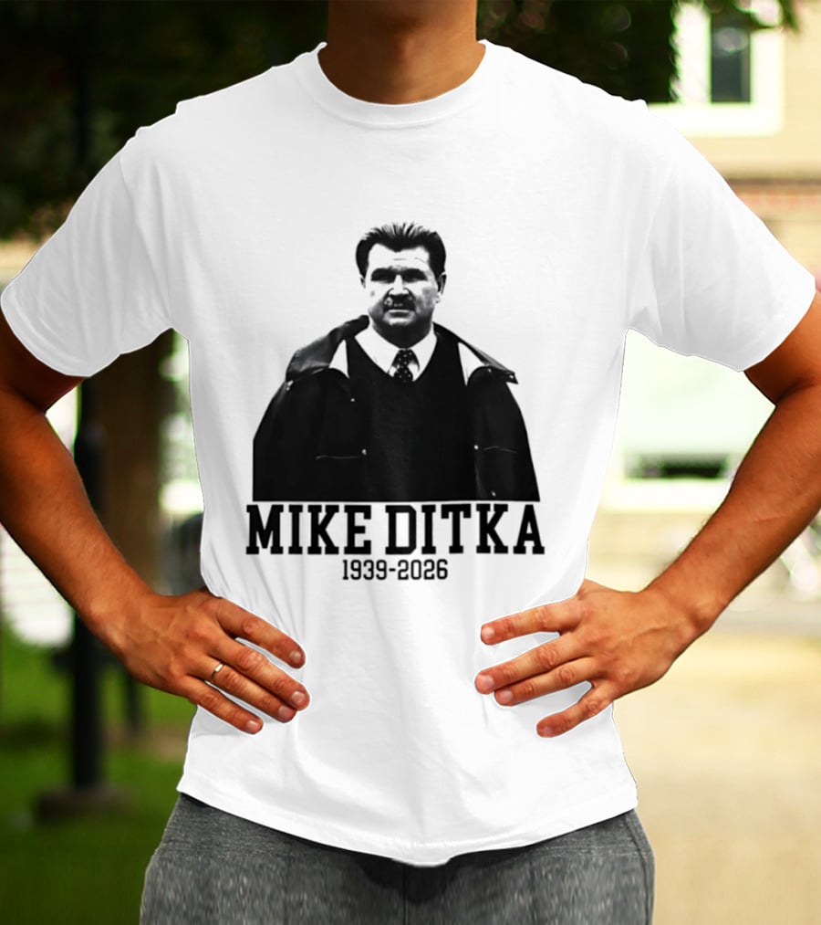 Mike Ditka Chicago Bears 1939 2026 Memoriam Football T-Shirt