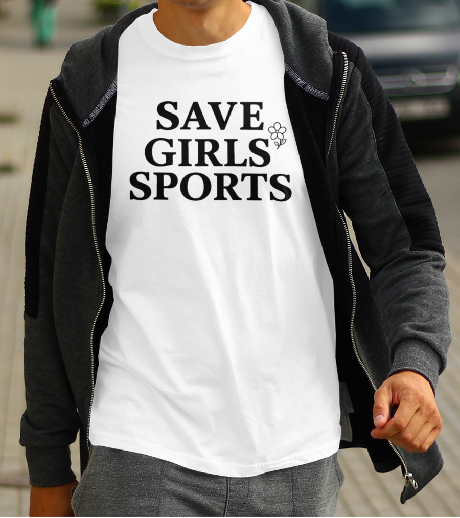 Save Girls Sports Flower Support Empowerment T-Shirt