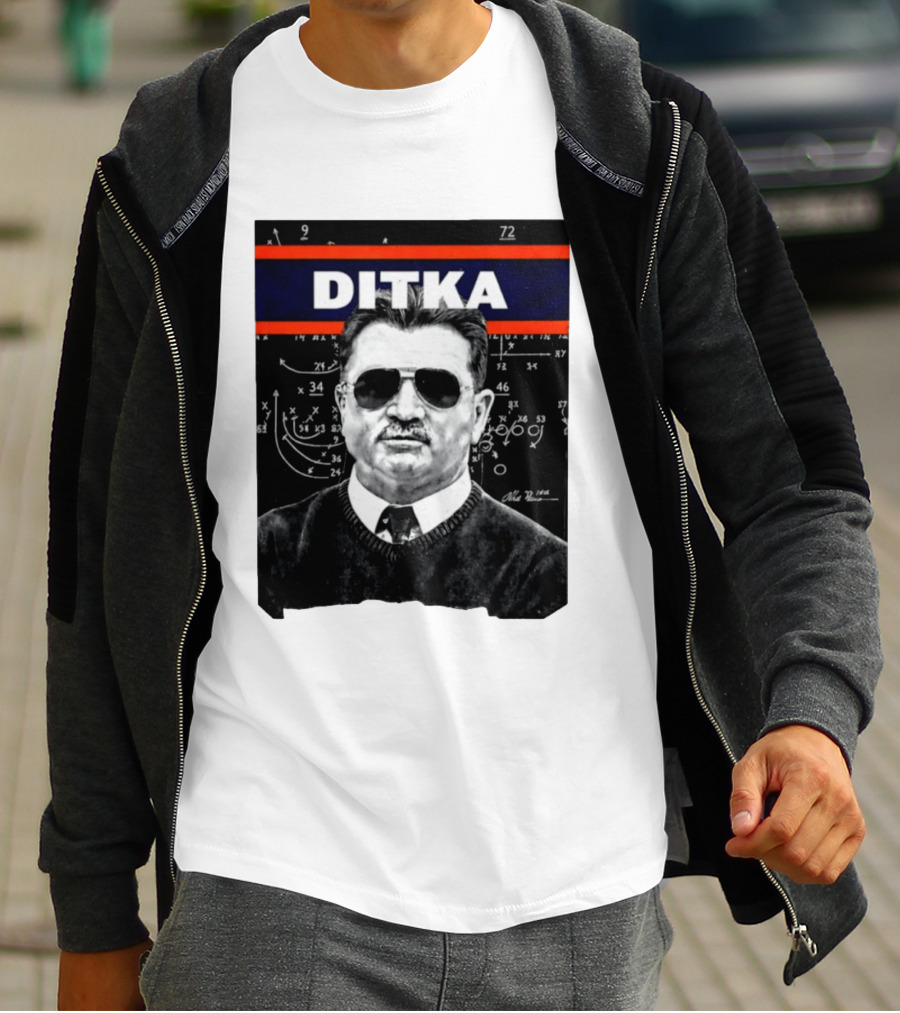 DITKA Da Coach Chicago Bears Legend Mike Ditka Playbook T-Shirt