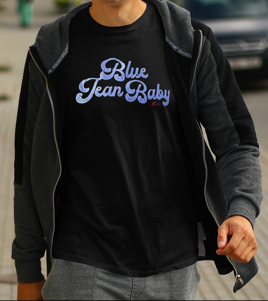 Blue Jean Baby Retro Script Denim Lovers T-Shirt