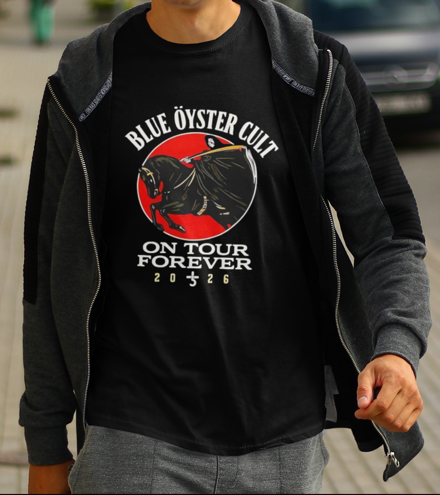 Blue Öyster Cult On Tour Forever 2026 Rider Emblem T-Shirt