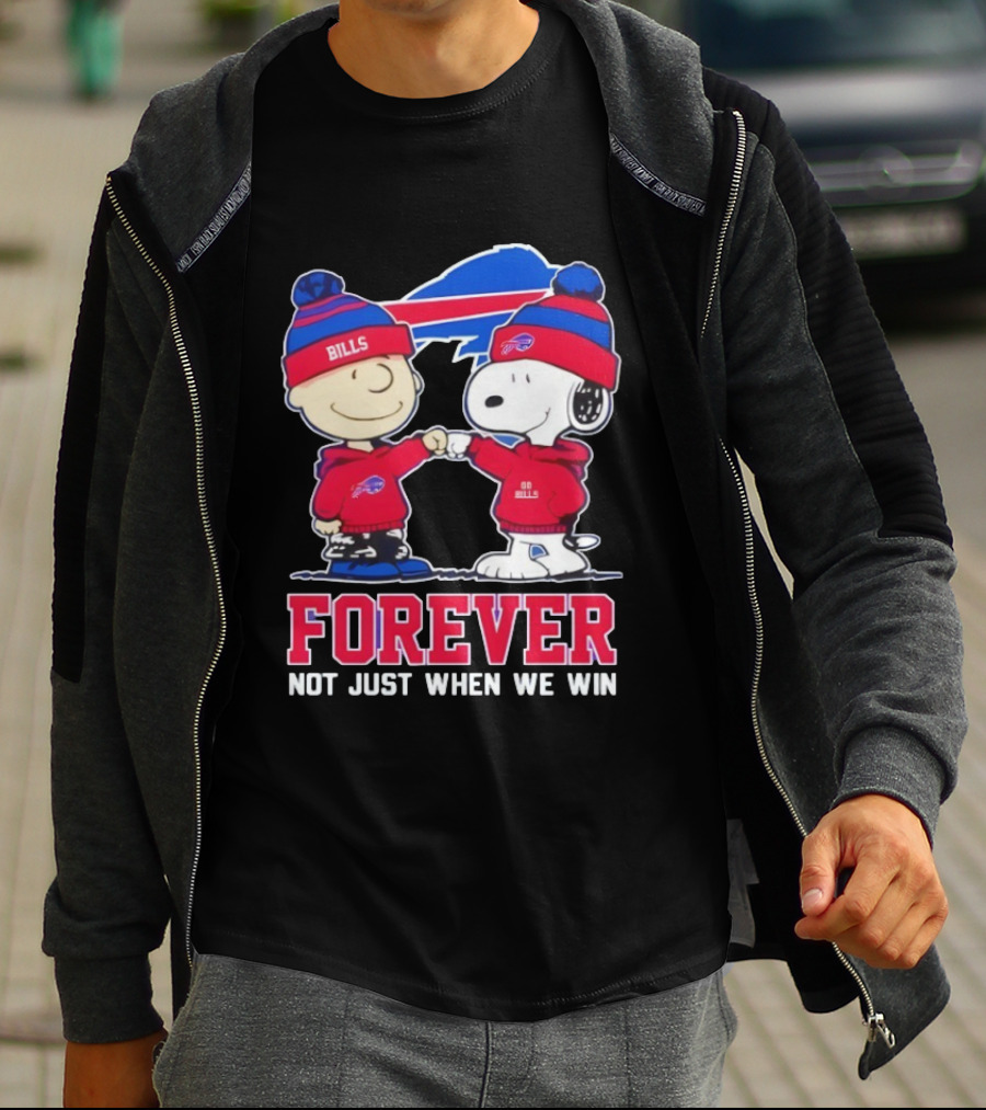 Buffalo Bills Charlie Brown Snoopy Forever Not Just When We Win T-Shirt