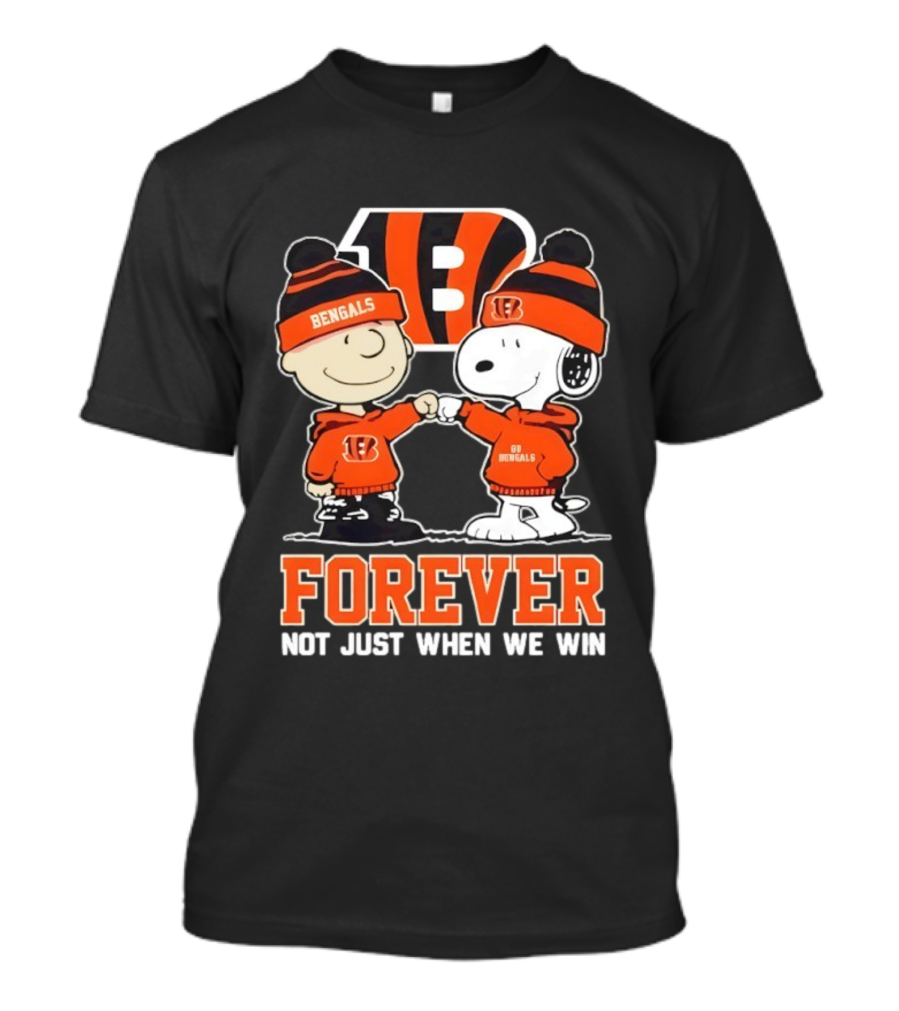 Cincinnati Bengals Charlie Brown Snoopy Forever Not Just When We Win T-Shirt