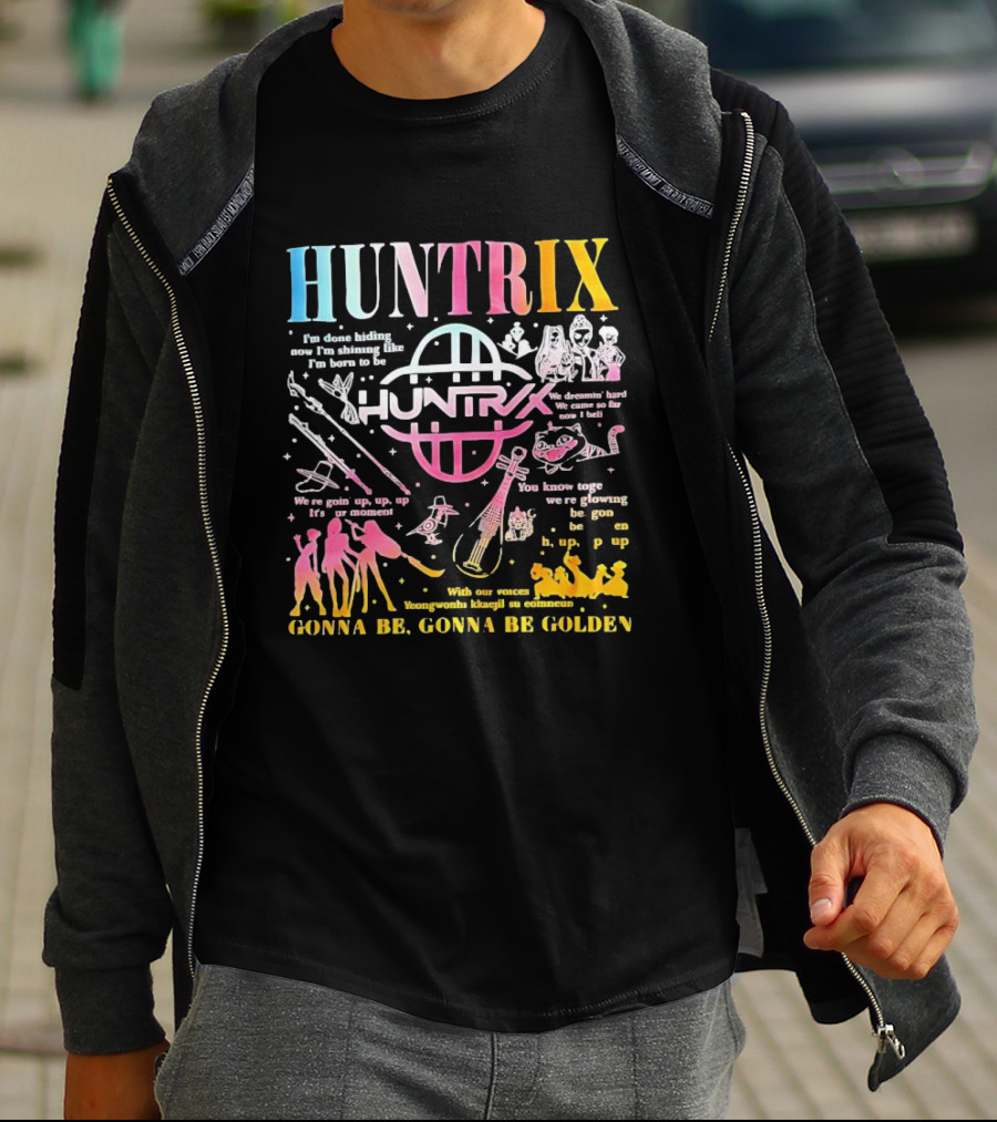 HUNTRIX Born To Shine Together Glowing Gonna Be Golden T-Shirt