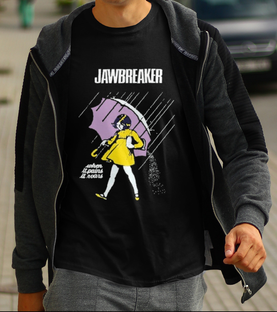 Jawbreaker When It Pains It Roars Umbrella Girl In Yellow Dress T-Shirt