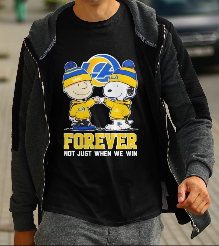 Los Angeles Rams Charlie Brown Snoopy Forever Not Just When We Win T-Shirt