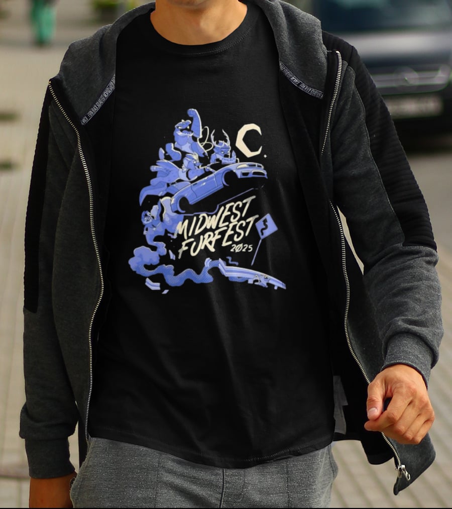Midwest FurFest 2025 Chicago Racing Theme With Furries T-Shirt