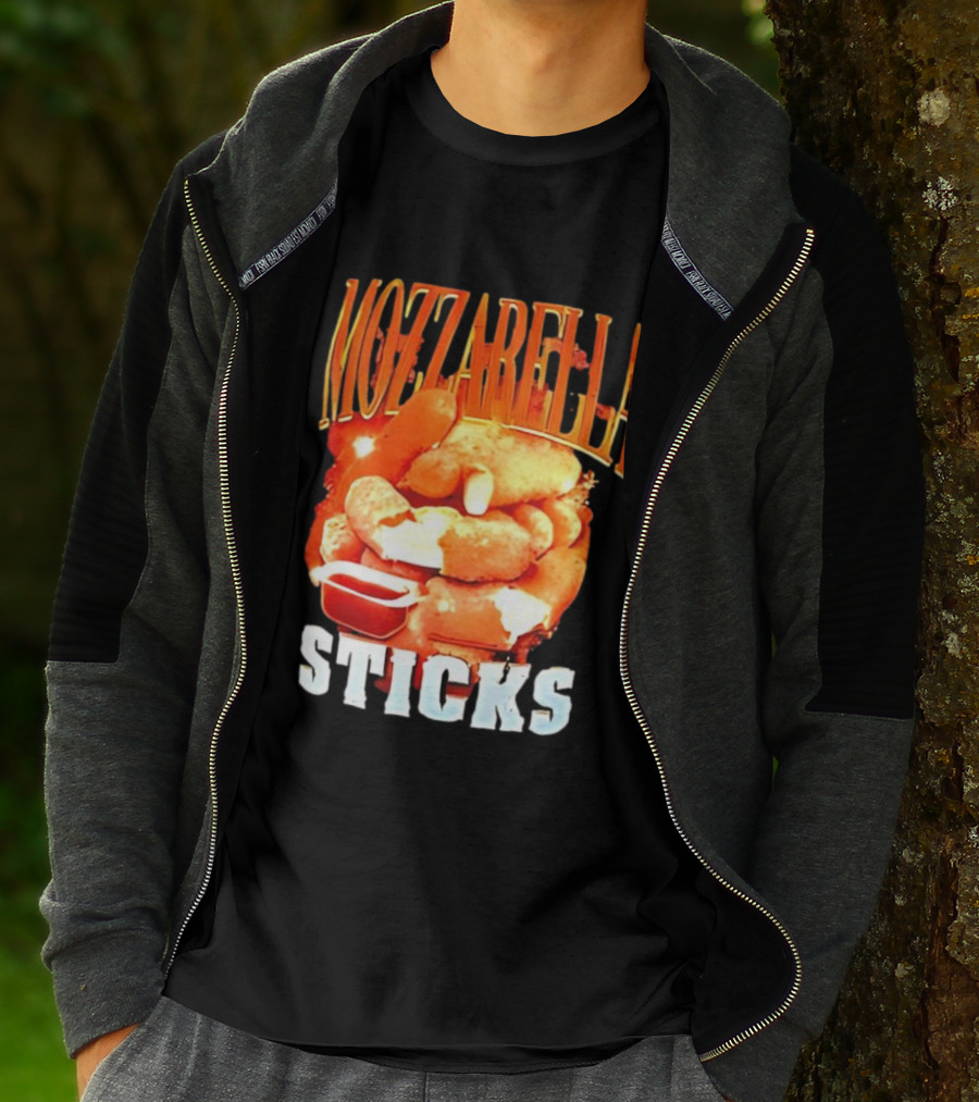 Mozzarella Sticks Cheesy Snack Delight With Dipping Sauce T-Shirt