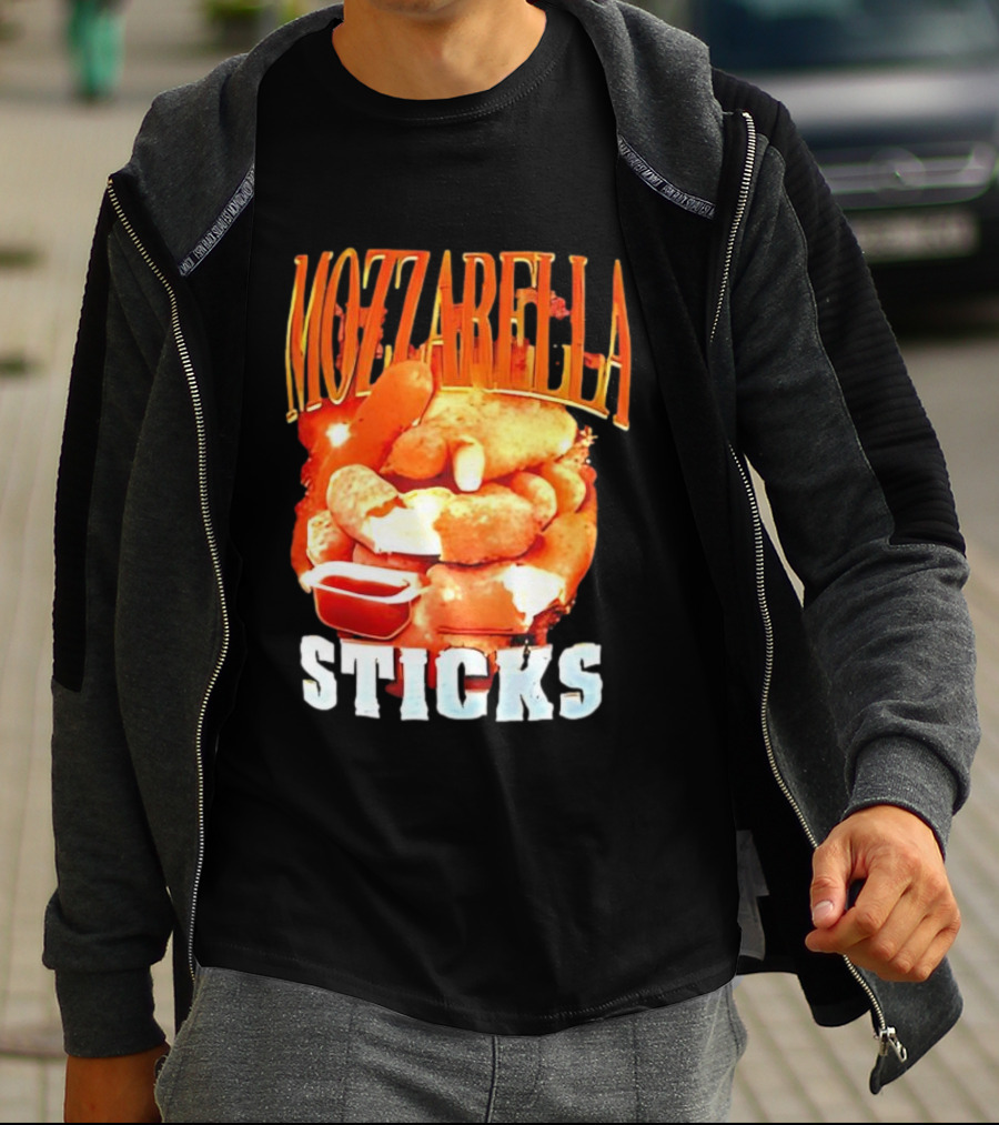 Mozzarella Sticks Cheesy Snack Delight With Dipping Sauce T-Shirt