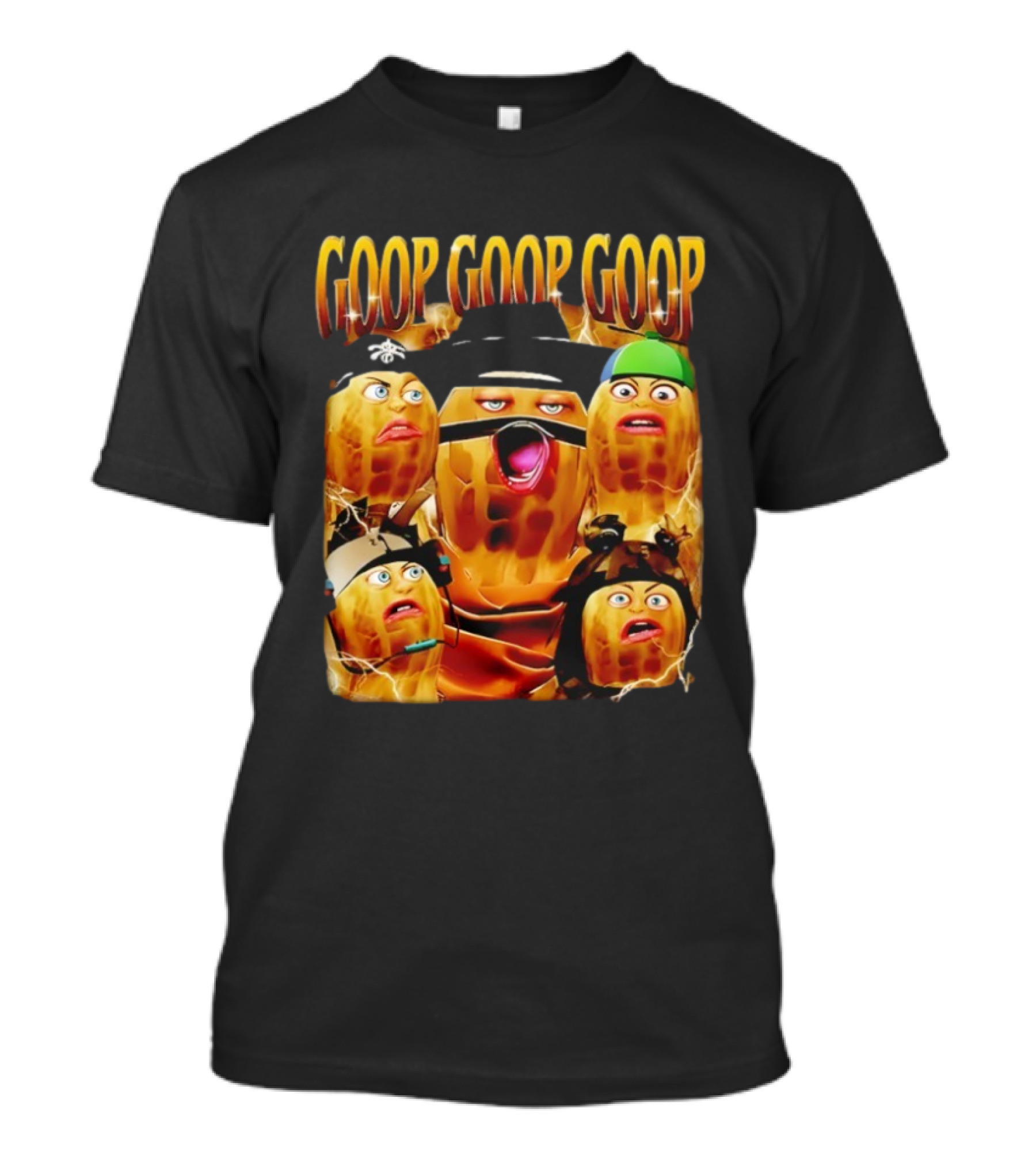 Goop Goop Goop Burnt Peanut Characters Comic Faces T-Shirt