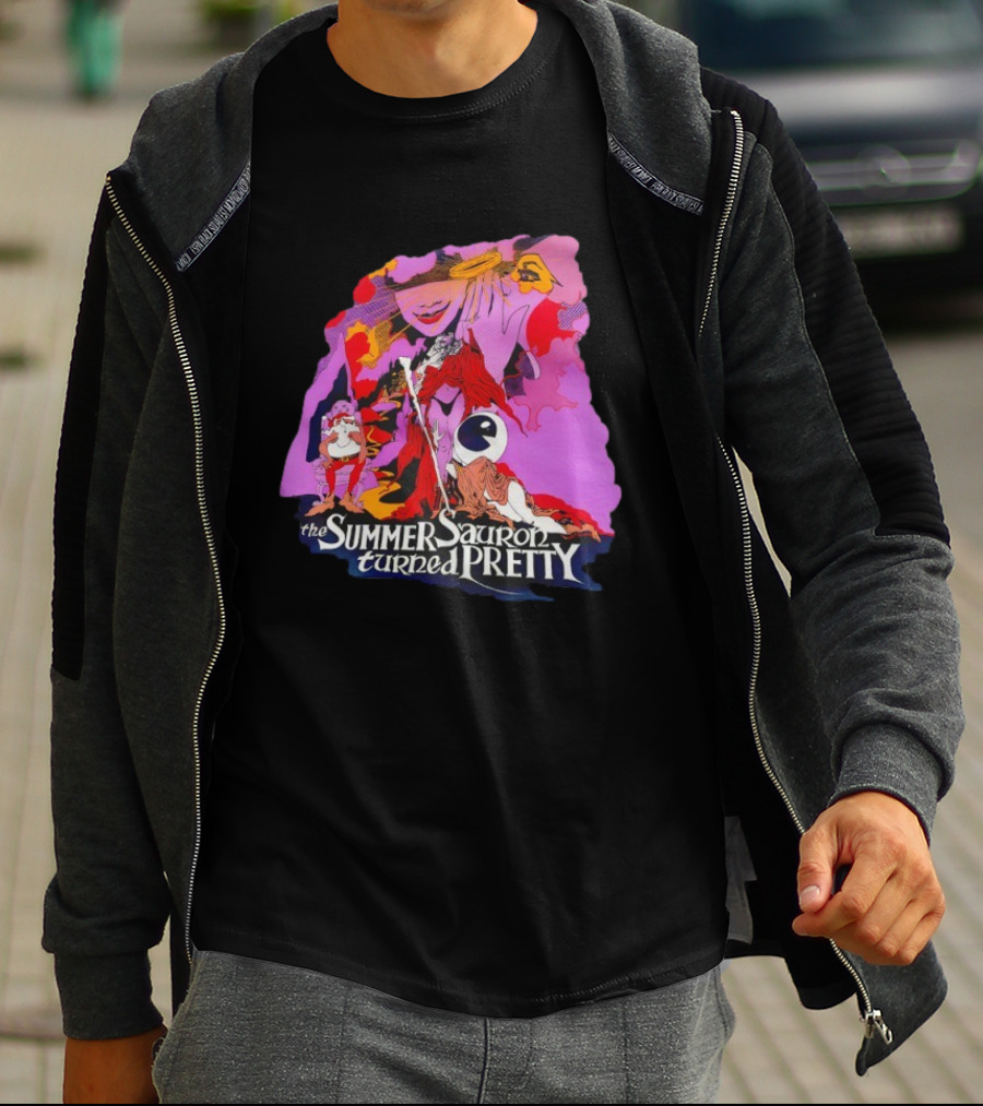 The Summer Sauron Turned Pretty Immerstroy Psychedelic 70s Fantasy T-Shirt