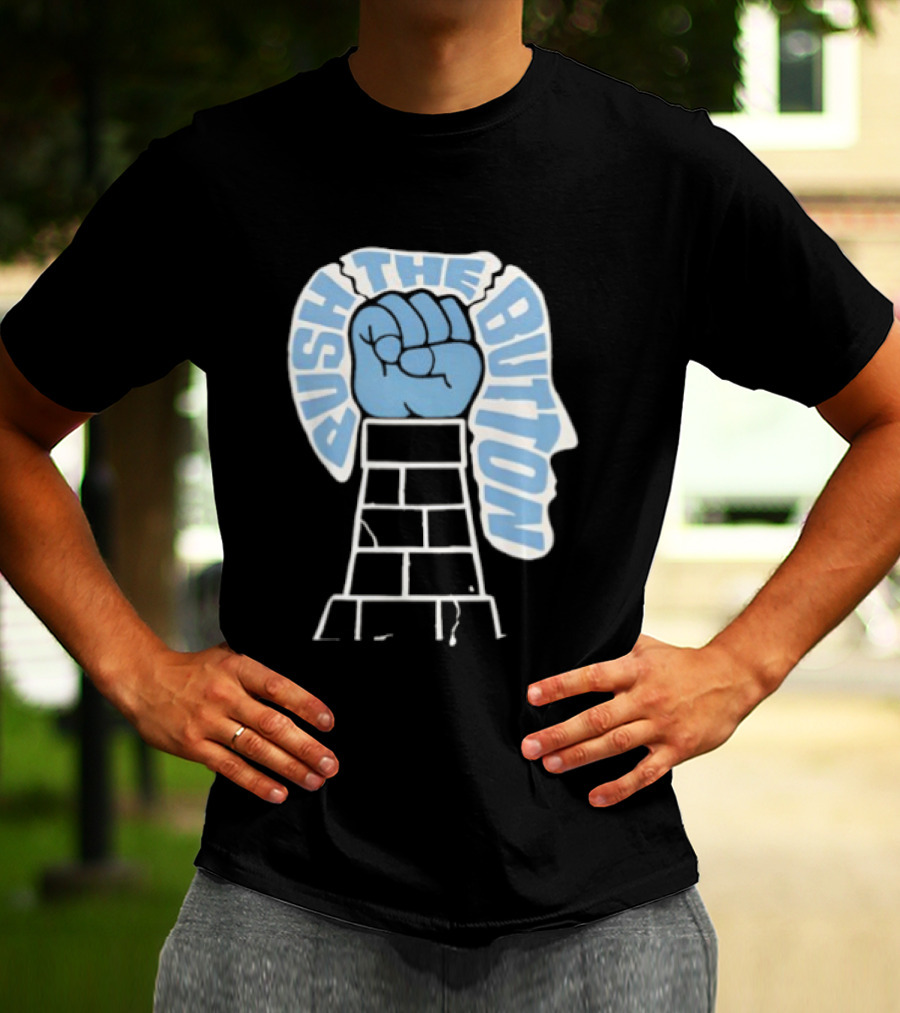 Push The Button Fist Tower Iconic Print T-Shirt