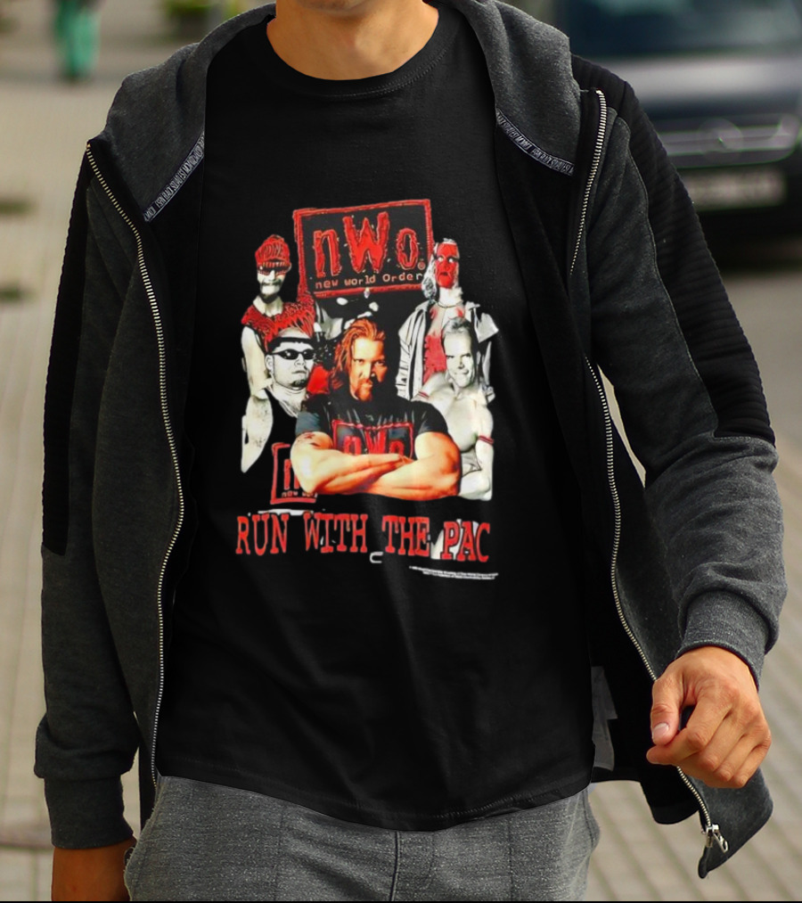 WCW NWo New World Order Wolfpac Run With The Pac T-Shirt
