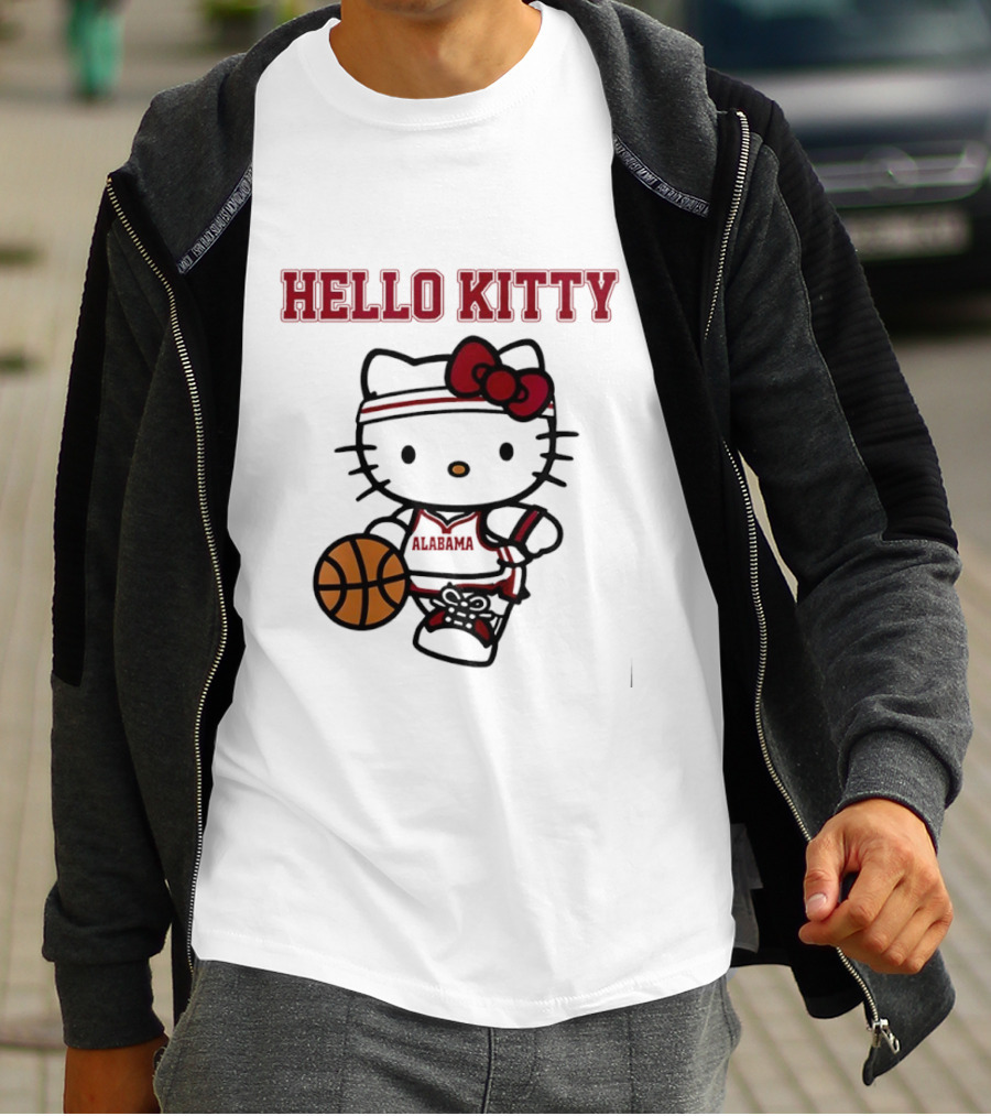 Alabama Basketball Hello Kitty Collaboration Night T-Shirt