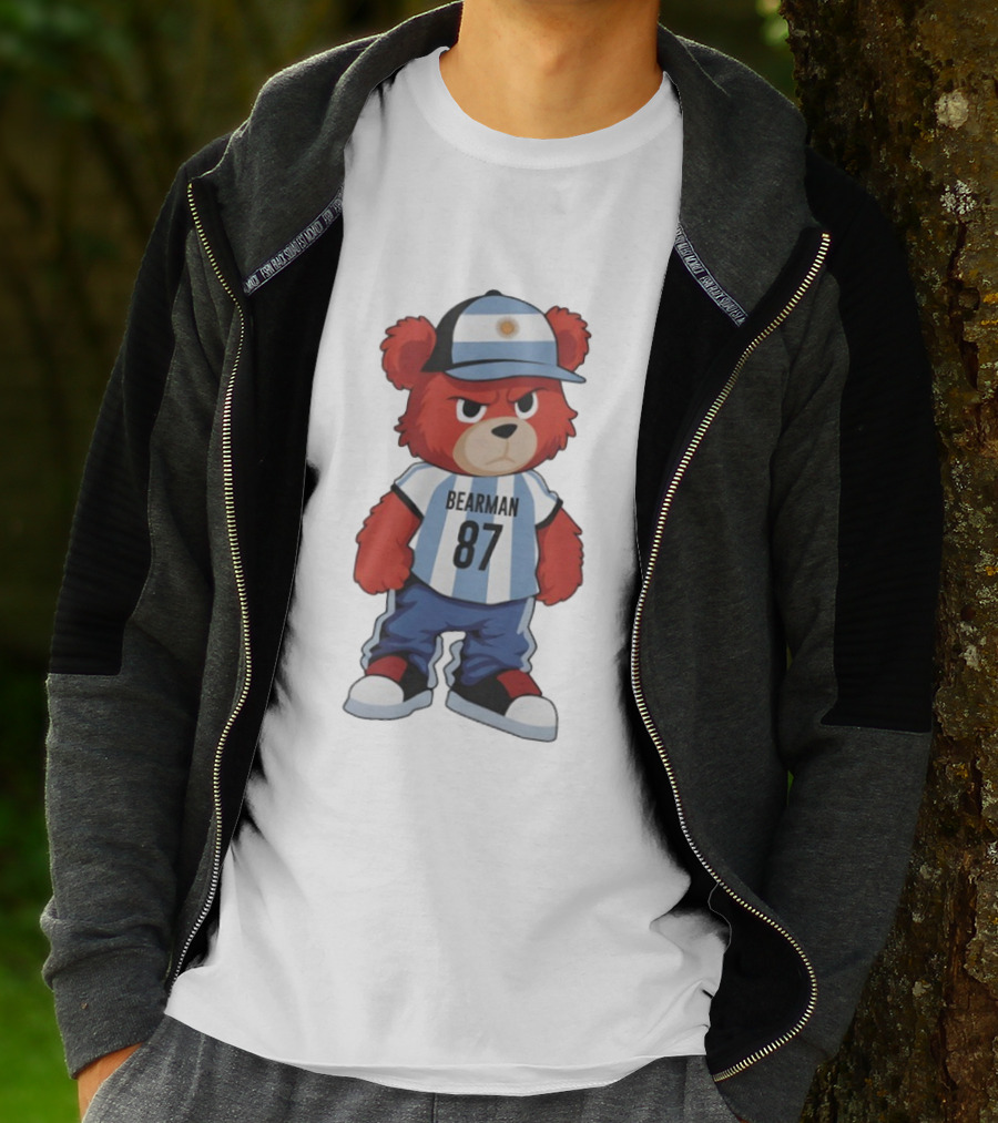 Bearman 87 Argentina Football Bear Oliver T-Shirt