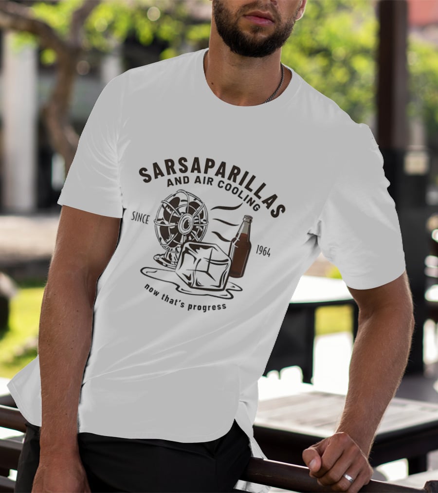 Sarsaparillas And Air Cooling Since 1964 Retro Carbonated Drinks Progress T-Shirt