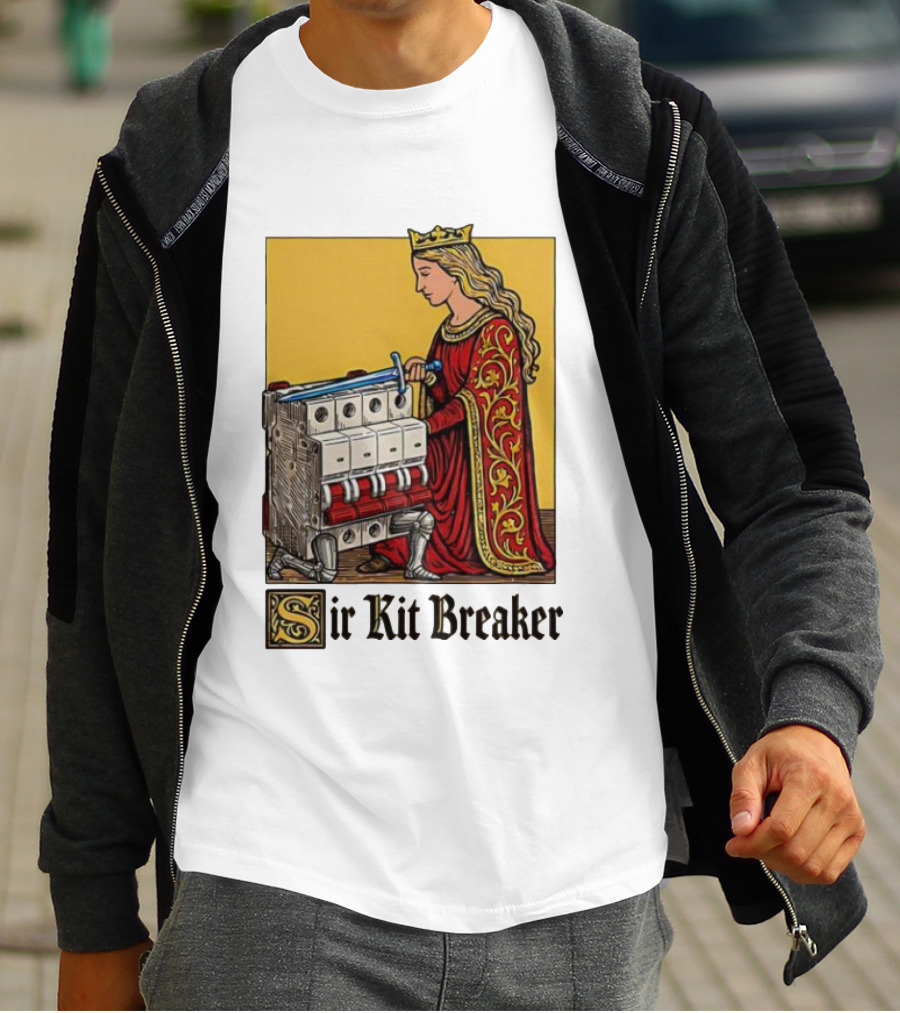Sir Kit Breaker Queen Of Swords Knight Tarot Crown T-Shirt