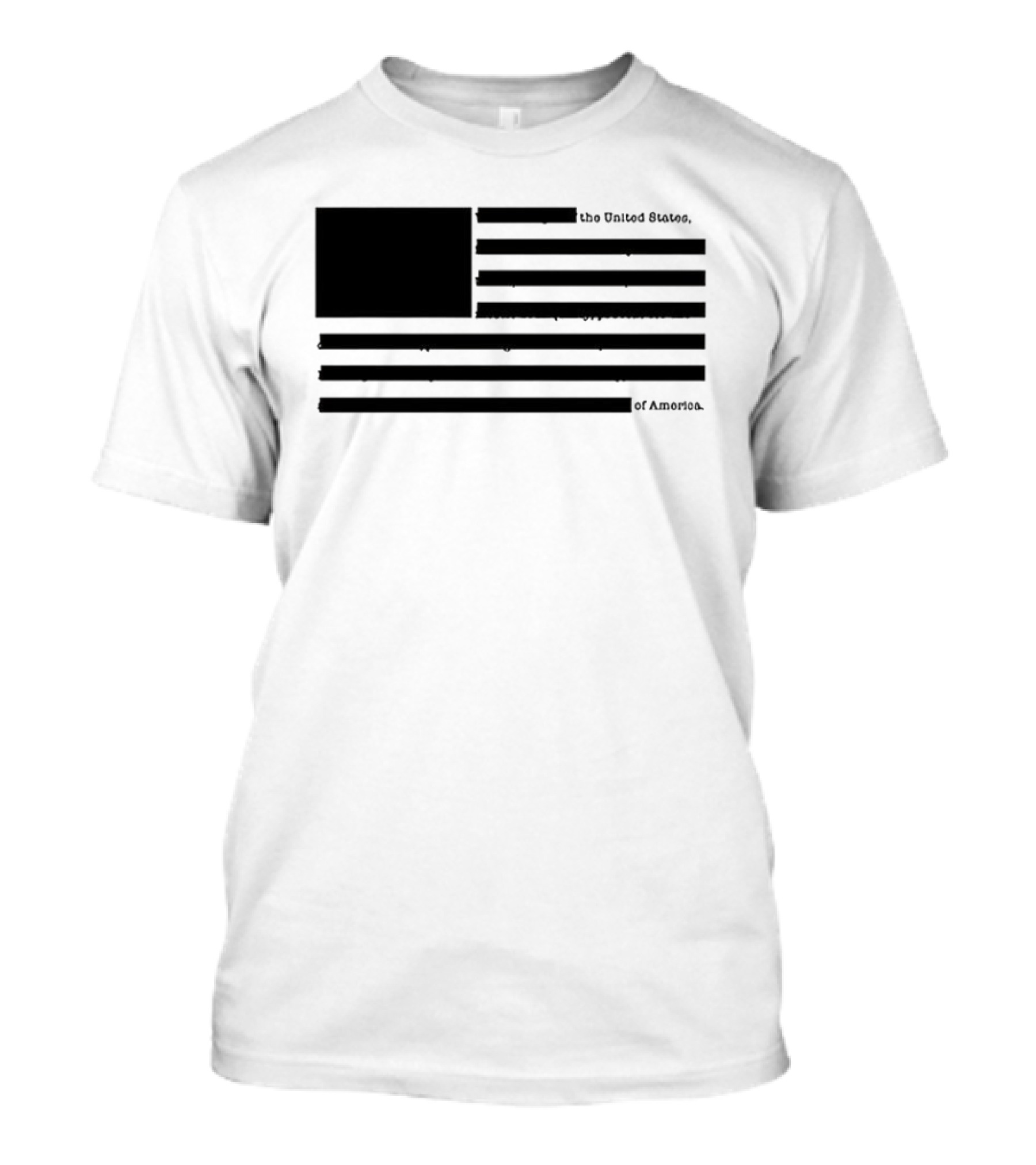 The United States Of America Black Flag Without Star Symbol T-Shirt