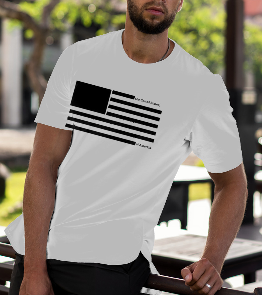 The United States Of America Black Flag Without Star Symbol T-Shirt