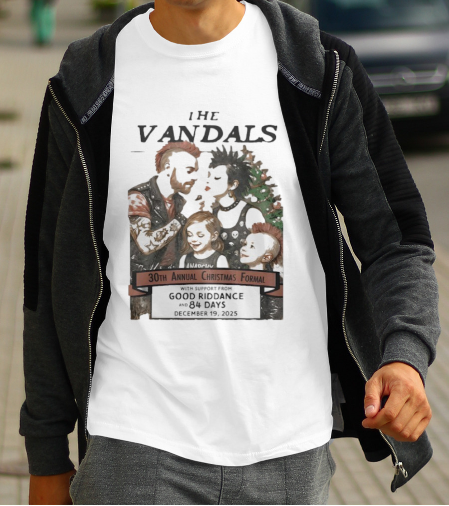 The Vandals 30th Annual Christmas Formal 2025 Ventura CA With Good Riddance And 84 Days T-Shirt