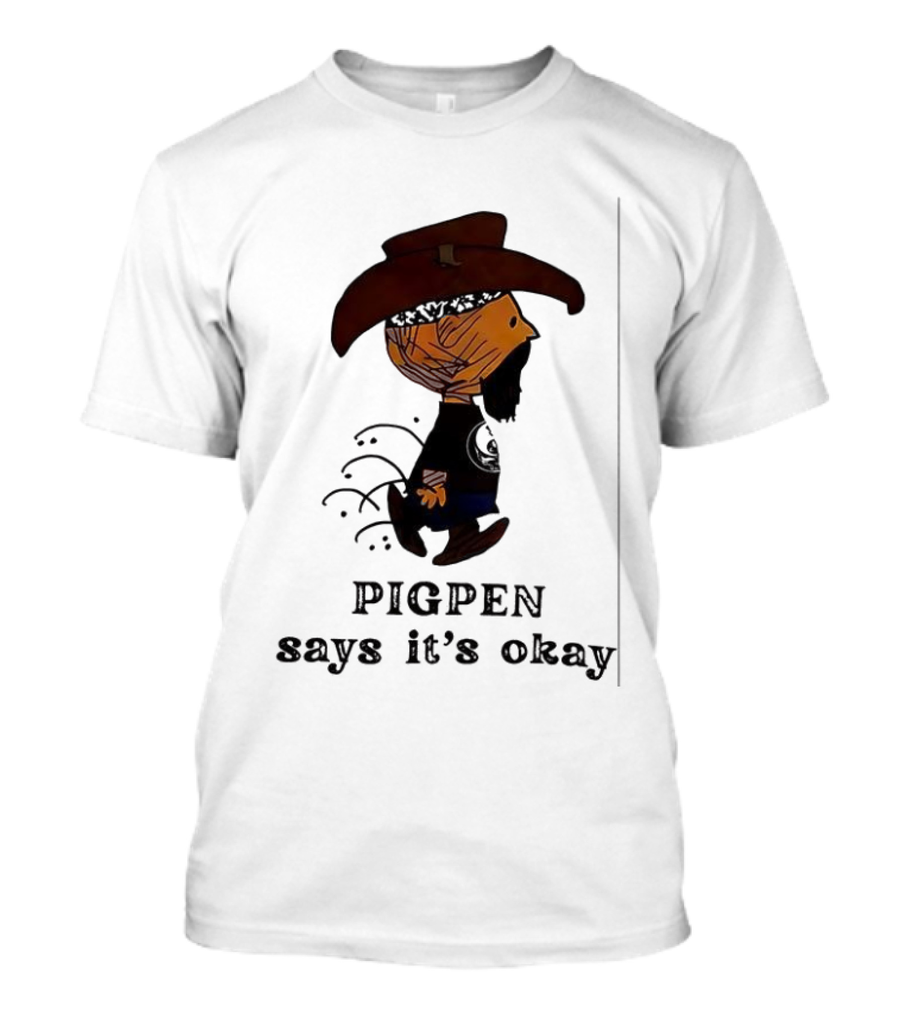 Peanuts Pigpen Says It's Okay Cowboy Hat Character T-Shirt