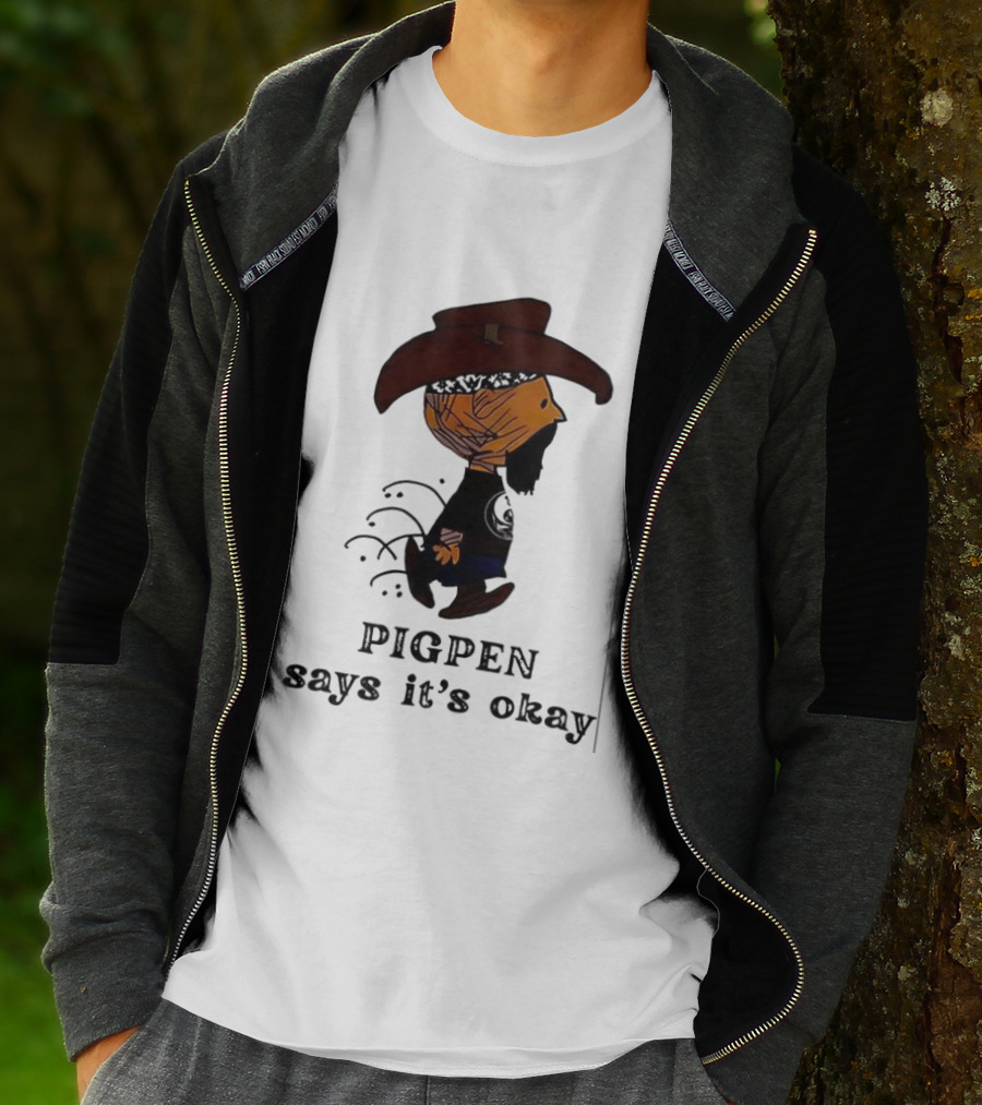 Peanuts Pigpen Says It's Okay Cowboy Hat Character T-Shirt