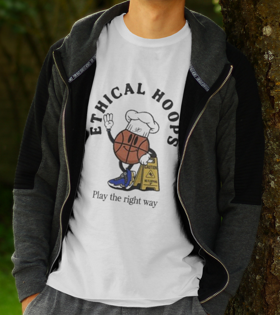 Ethical Hoops Basketball Character No Flopping Play The Right Way T-Shirt