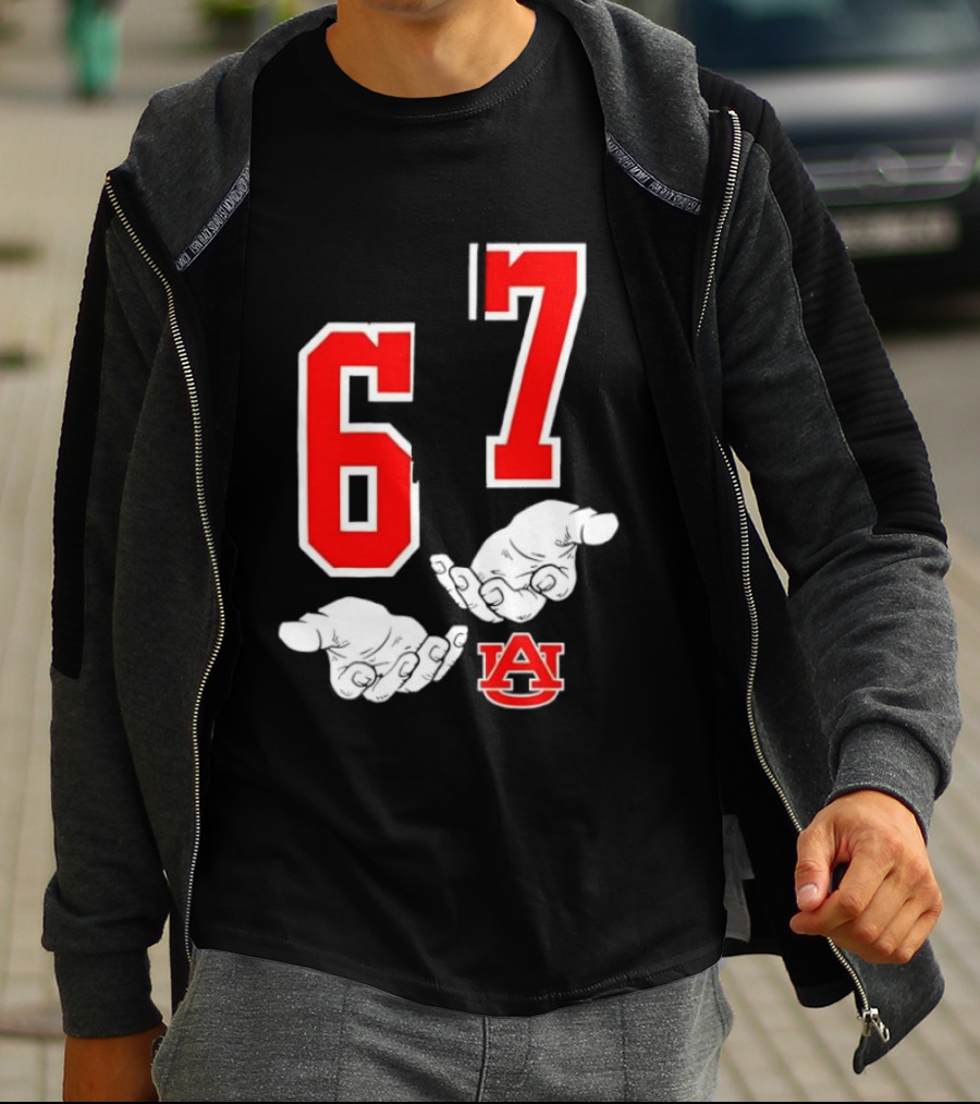 67 Auburn Basketball A Logo Red White T-Shirt