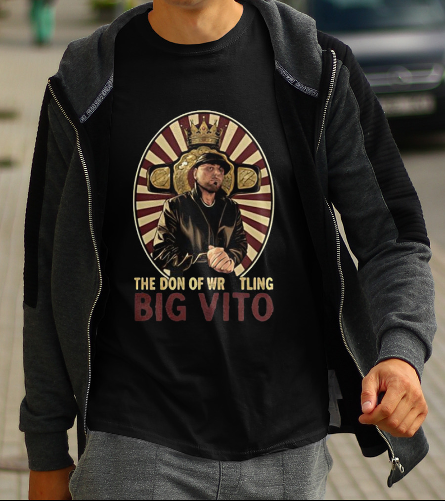 Big Vito The Don Of Wrestling Hardcore Champ Vintage WWE Crown Belt T-Shirt