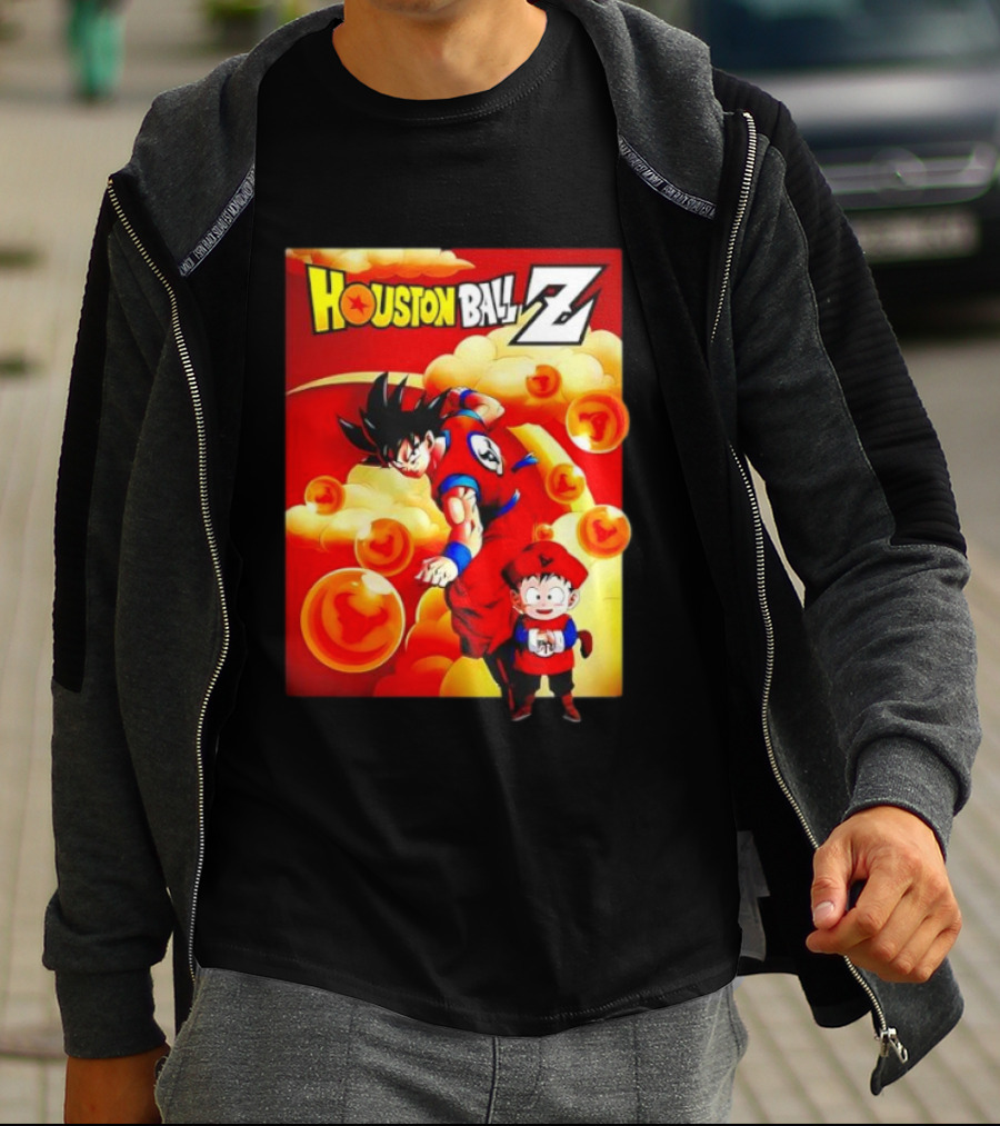 Houston Ball Z Dragon Ball Z Crossover NFL Houston Texans Collaboration T-Shirt