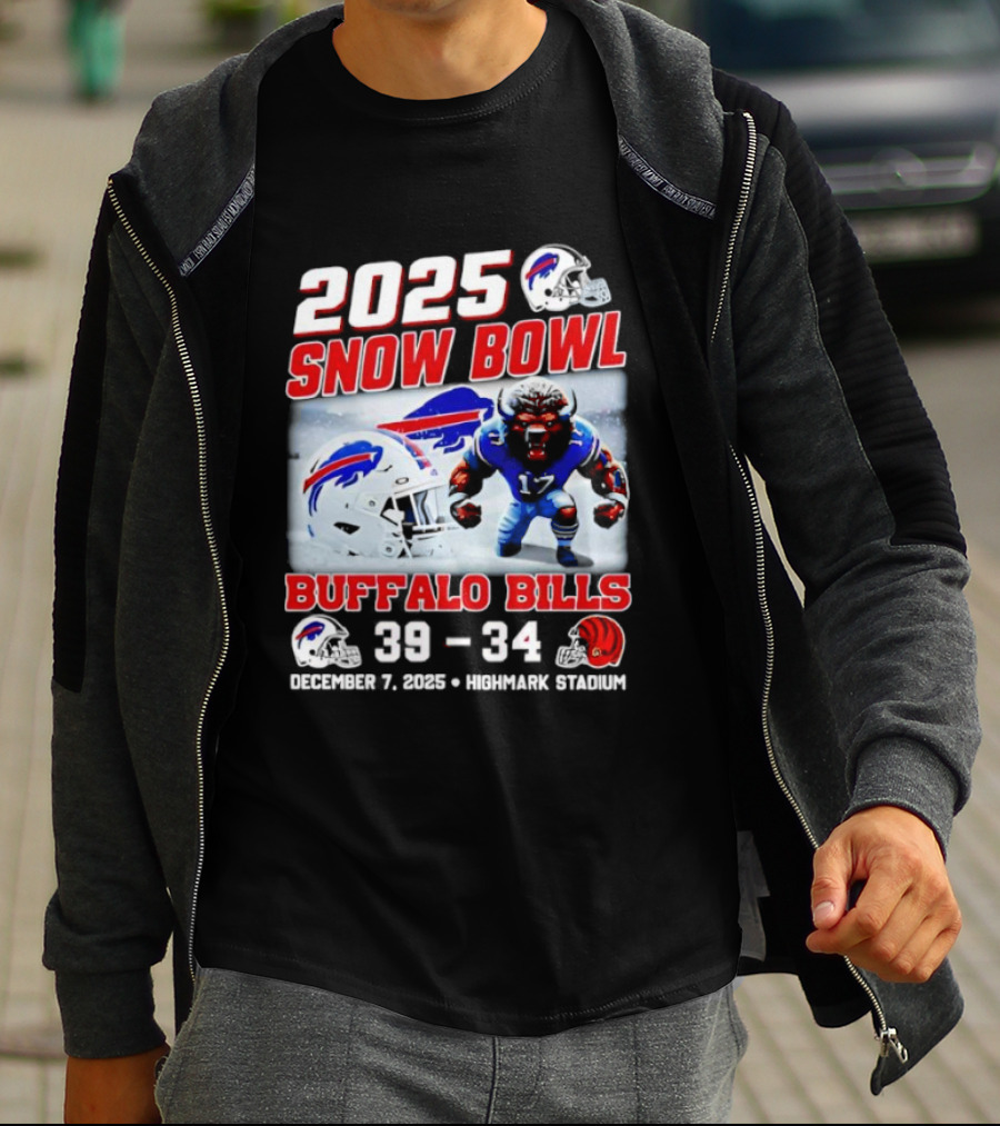 2025 Snow Bowl Buffalo Bills 39 34 Highlights Winnaar T-Shirt