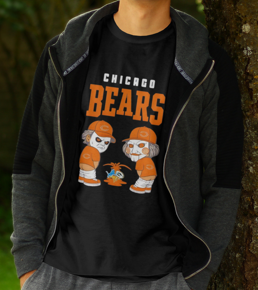 Chicago Bears Michael Myers Billy The Puppet Miami Dolphins Rivalry T-Shirt
