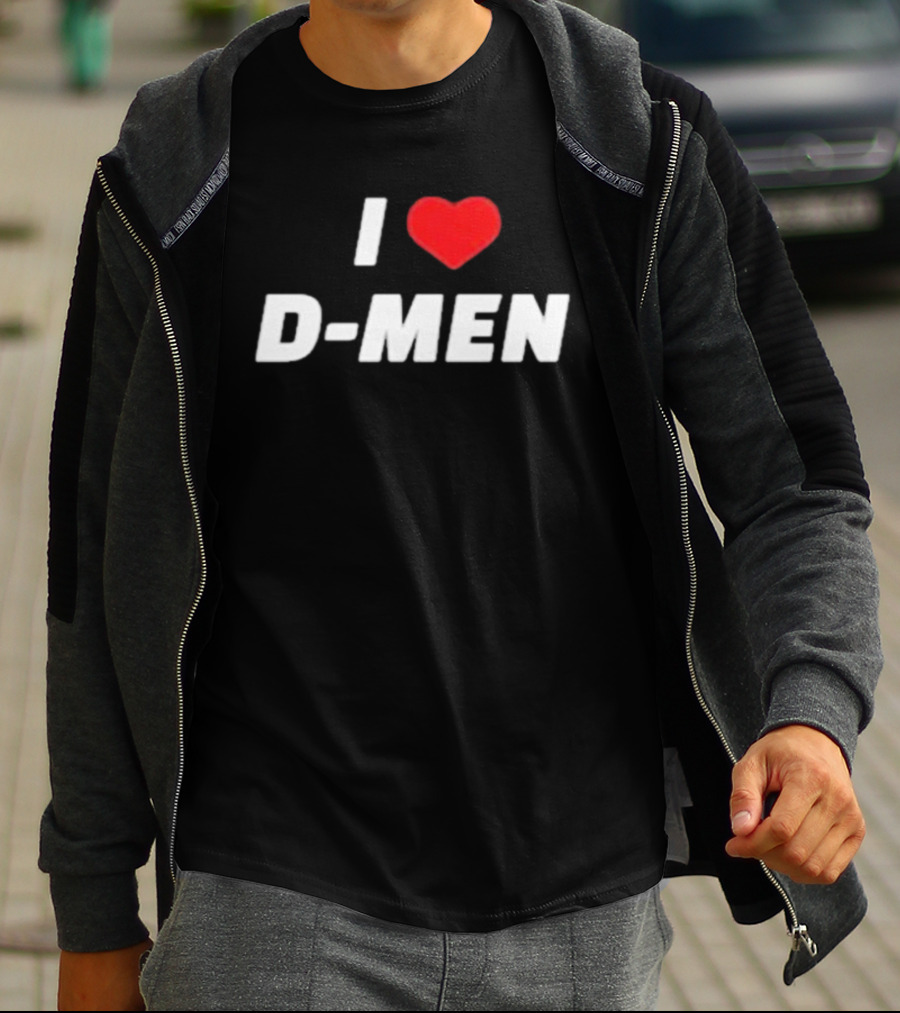 I Love D Men Heart T-Shirt