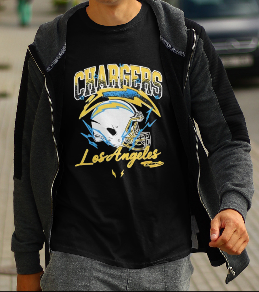 Los Angeles Chargers Lightning Helmet Sry Not Sry T-Shirt