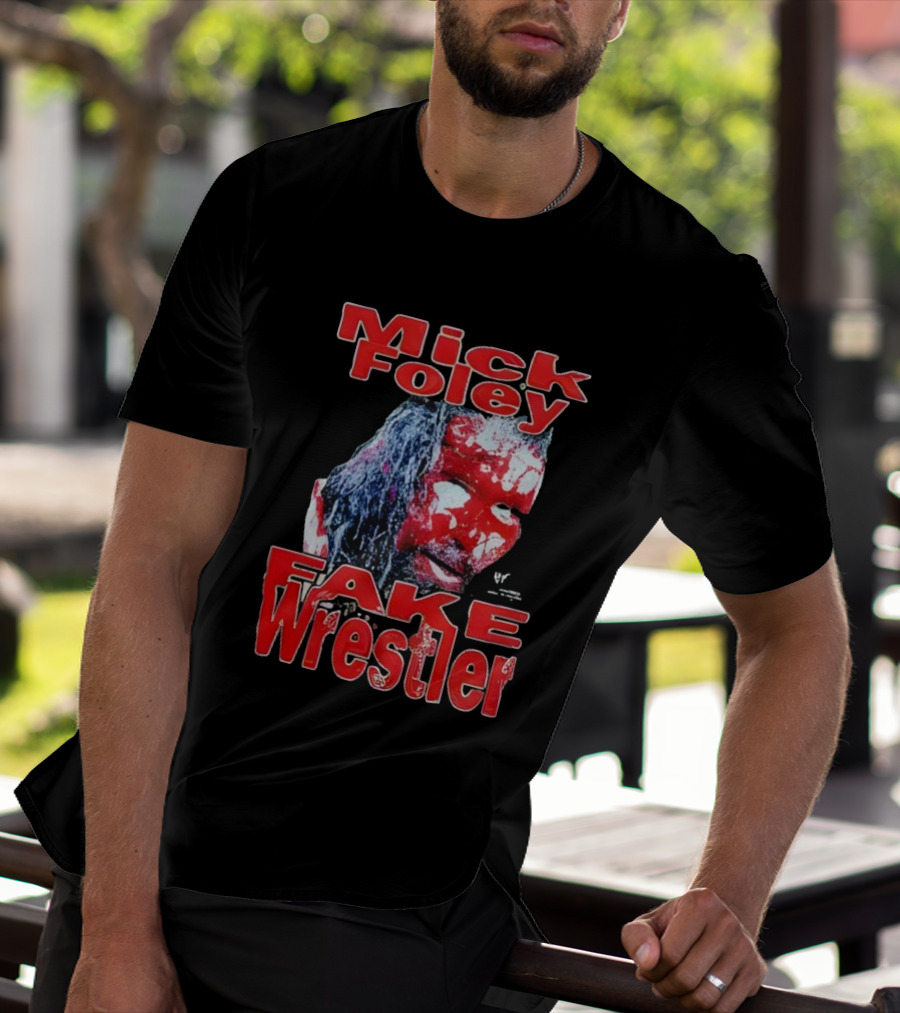 Mick Foley Fake Wrestler Horror Blood Face T-Shirt