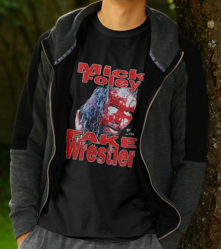 Mick Foley Fake Wrestler Horror Blood Face T-Shirt