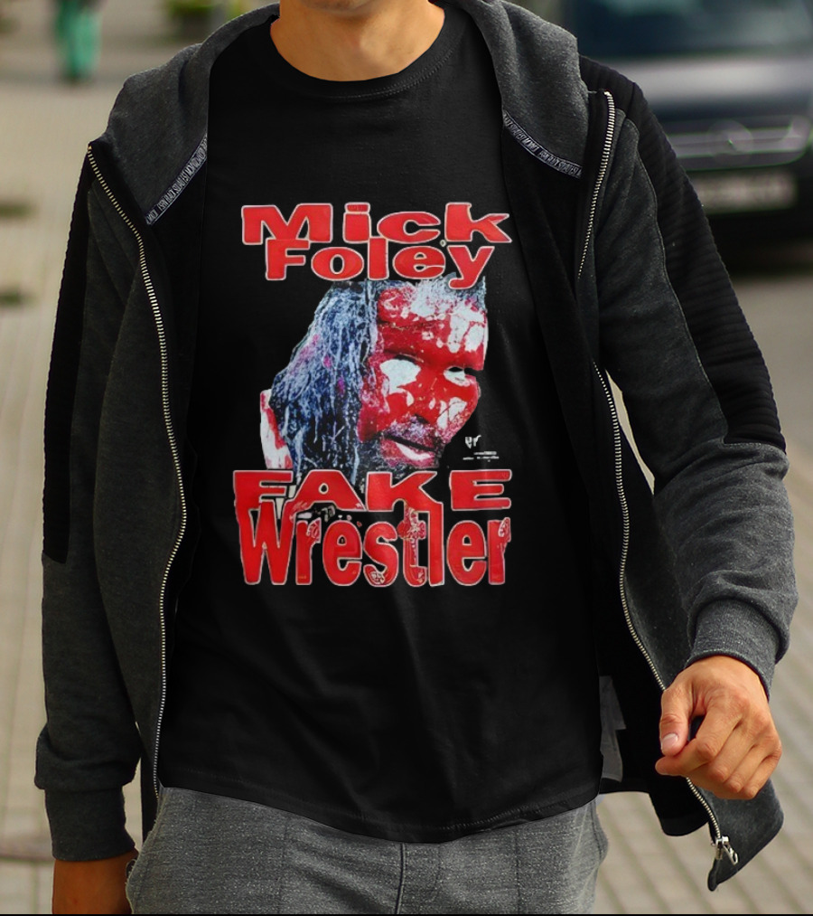 Mick Foley Fake Wrestler Horror Blood Face T-Shirt