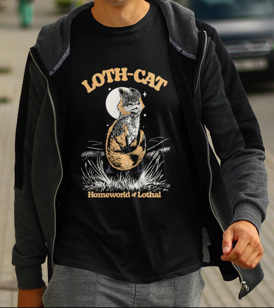 Loth Cat Homeworld Of Lothal Star Wars Feline Creature Inspired By Lothal Moon And Grass T-Shirt