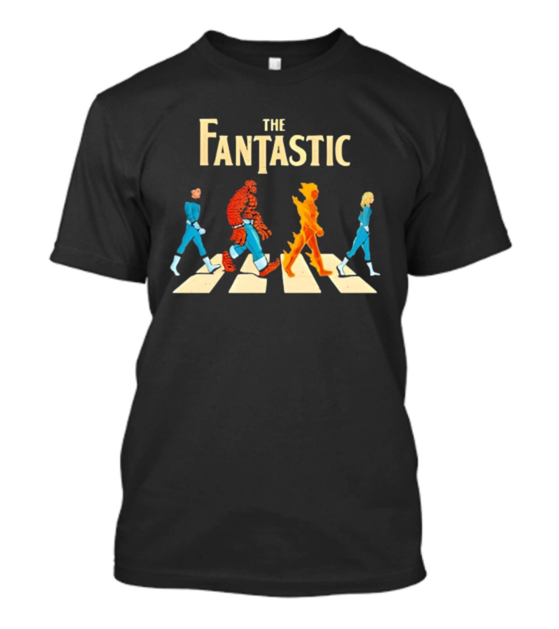 The Fantastic Four Superhero Team Walking T-Shirt