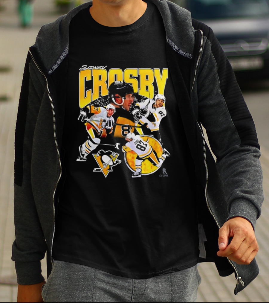 Sidney Crosby Pittsburgh Penguins Hockey Legend Collage T-Shirt
