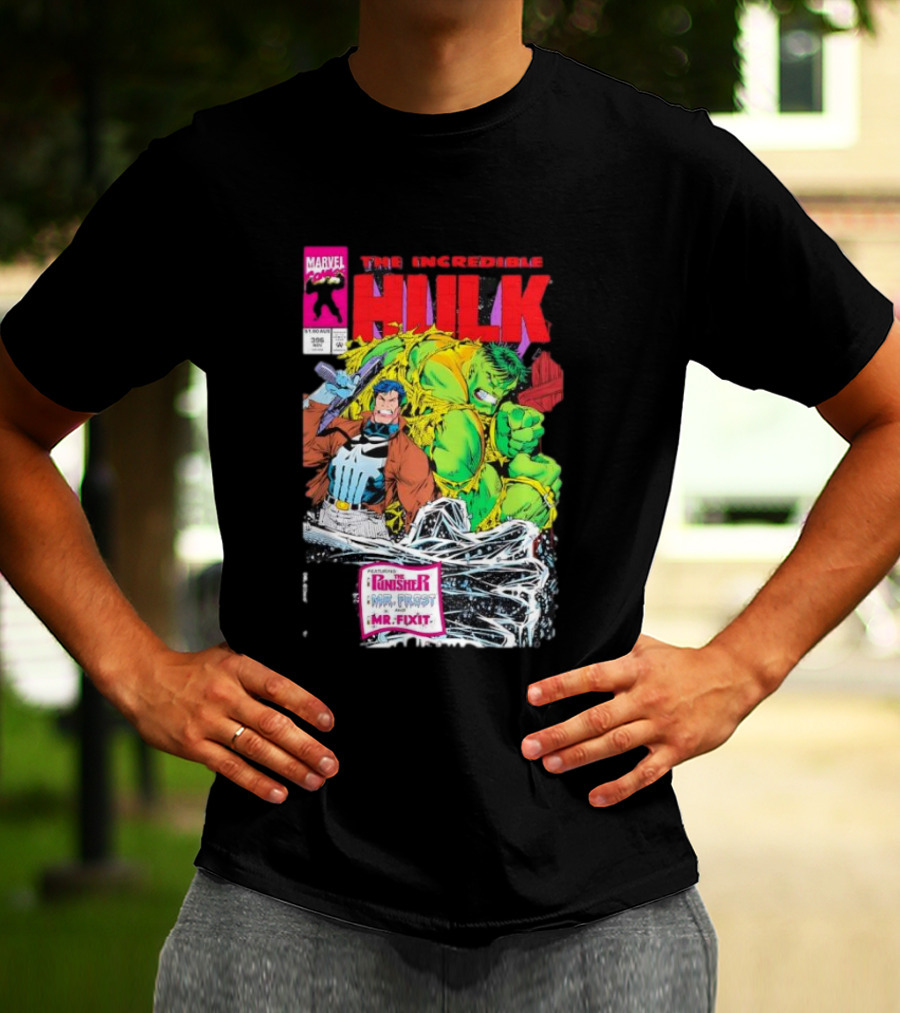 The Incredible Hulk Issue #396 Featuring The Punisher Mr. Fixit Mr. Frost Marvel Comics T-Shirt