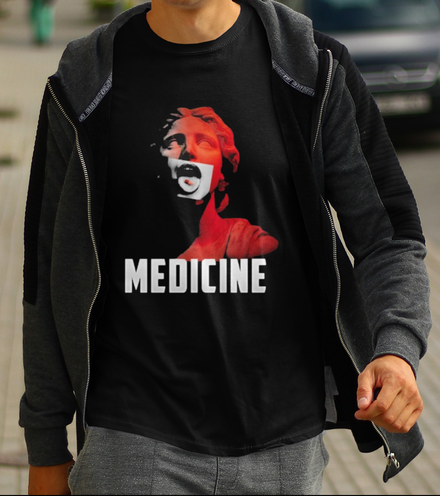 Toza Medicine Statue Red Sculpture With Distorted Face T-Shirt