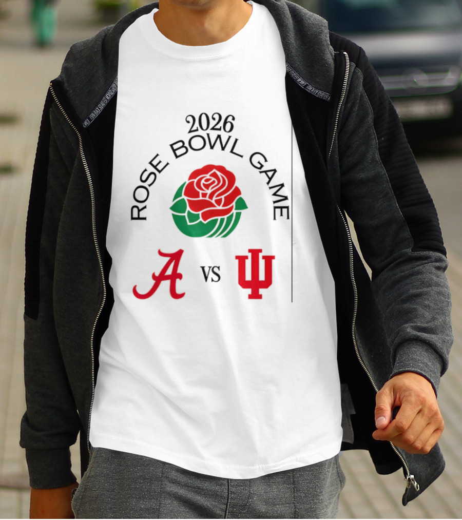 2026 Rose Bowl Game Alabama Crimson Tide Vs Indiana Hoosiers T-Shirt