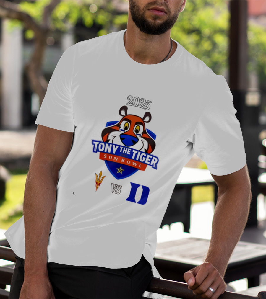 Arizona State Sun Devils Vs Duke Blue Devils 2025 Tony The Tiger Sun Bowl College Football Game T-Shirt