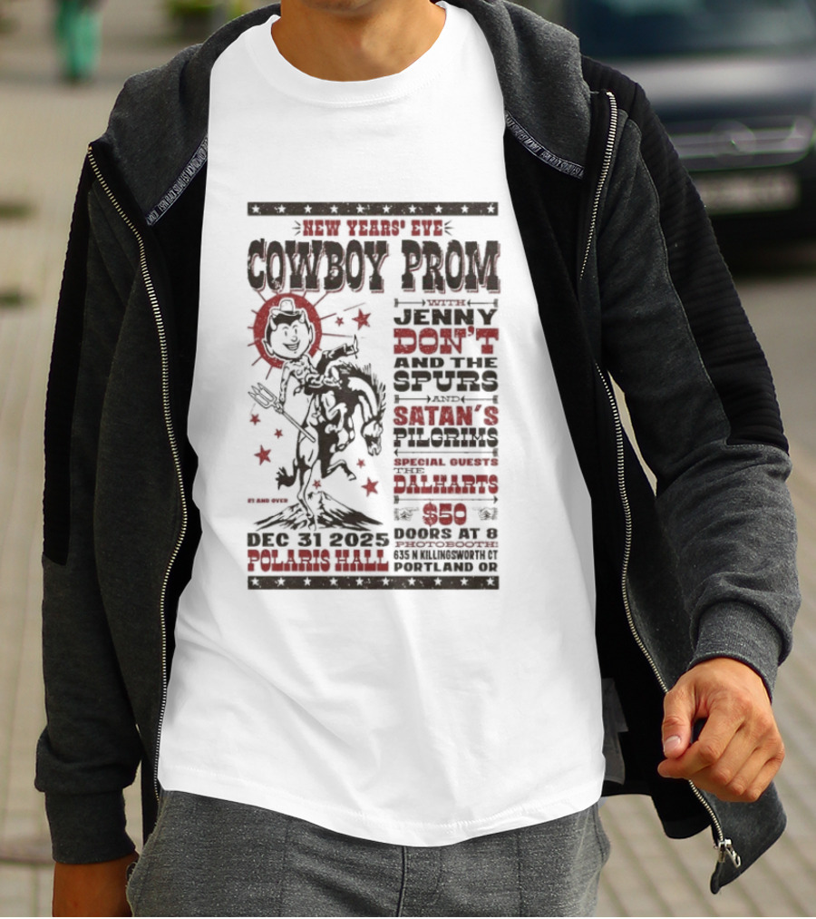 Jenny Don’t And The Spurs And Satan’s Pilgrims 12.31.2025 Portland Nye T-Shirt