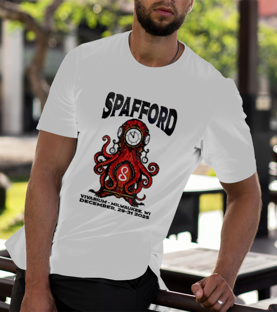 Spafford Dec 29 31 2025 Vivarium Milwaukee WI Red Octopus Anchor T-Shirt