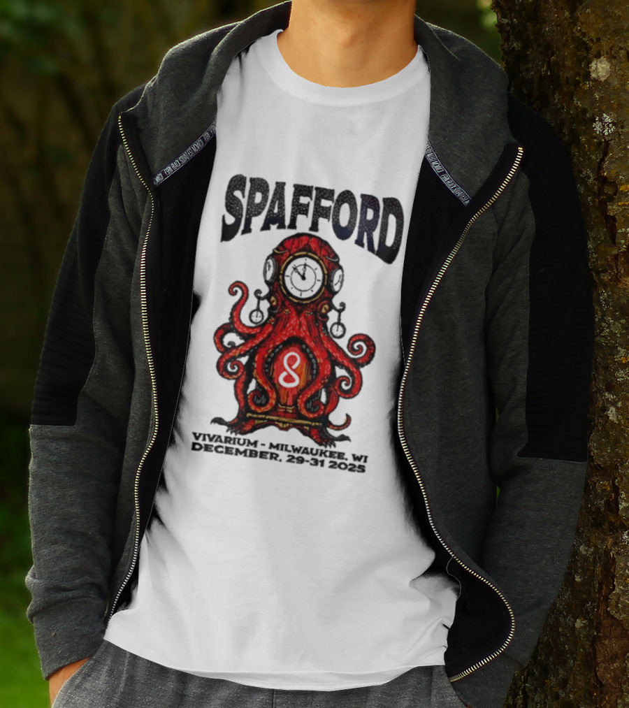 Spafford Dec 29 31 2025 Vivarium Milwaukee WI Red Octopus Anchor T-Shirt