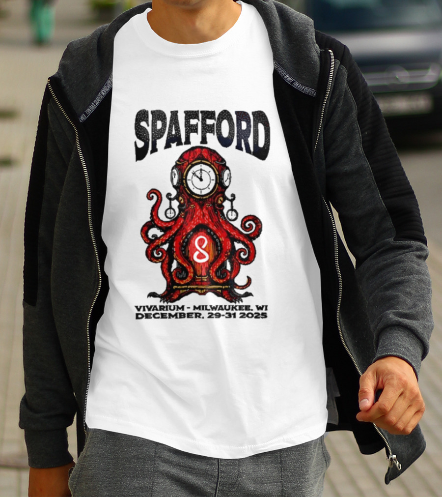 Spafford Dec 29 31 2025 Vivarium Milwaukee WI Red Octopus Anchor T-Shirt