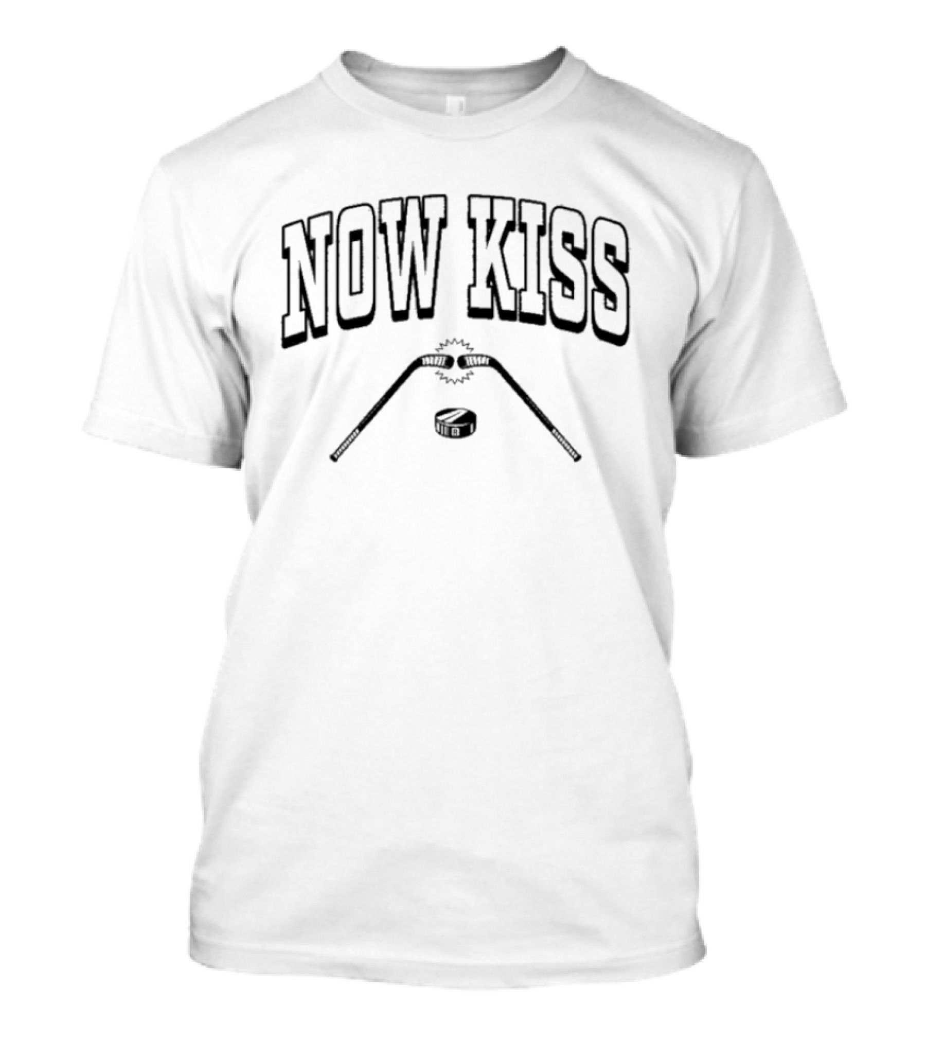 Now Kiss Hockey Comic Meme Fans T-Shirt