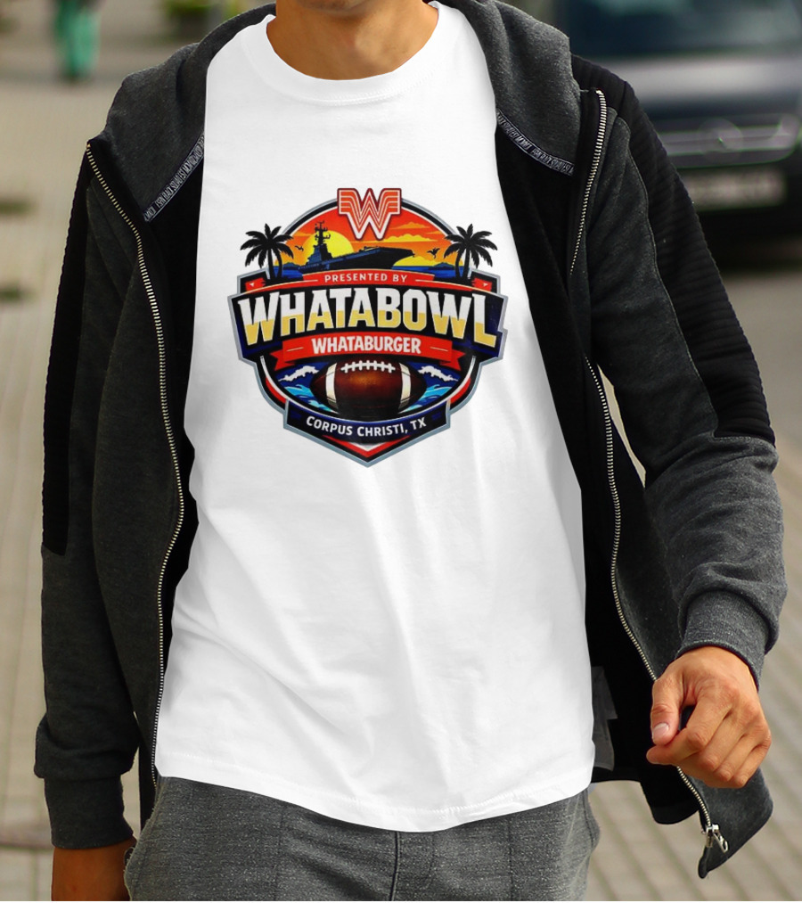 Whatabowl Whataburger Corpus Christi TX Football Sunset Palm Trees T-Shirt